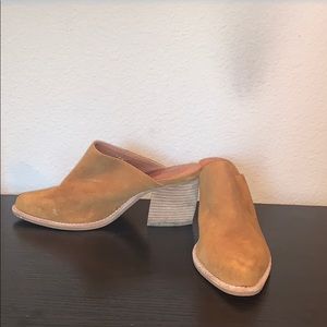 Jeffrey Campbell suede mules